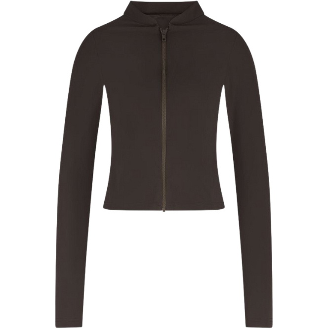 2026 Wallien Womens Rash Guard With Zip 102045001 - Coffee